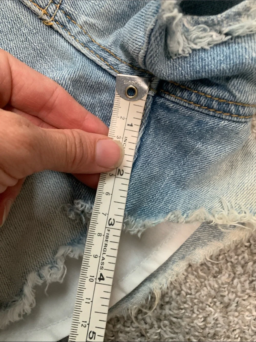 Y2K American Eagle Outfitters Light Blue Distressed Denim Shorts